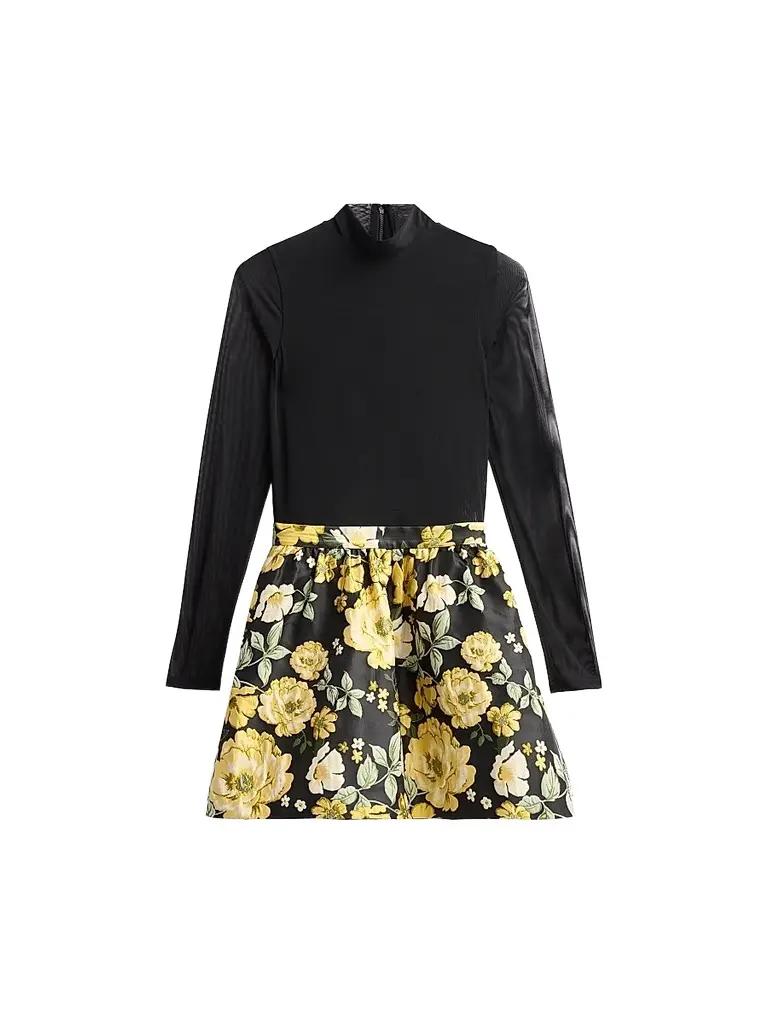 Alice + Olivia Women's Chara Turtleneck Mini Dress