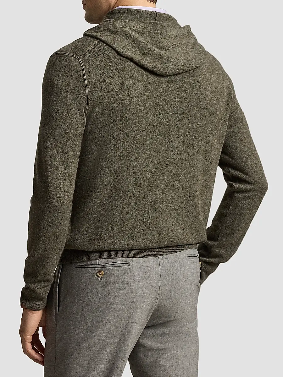 Polo Ralph Lauren Men's Washable Cashmere Knit Hoodie | Thumbnail 3