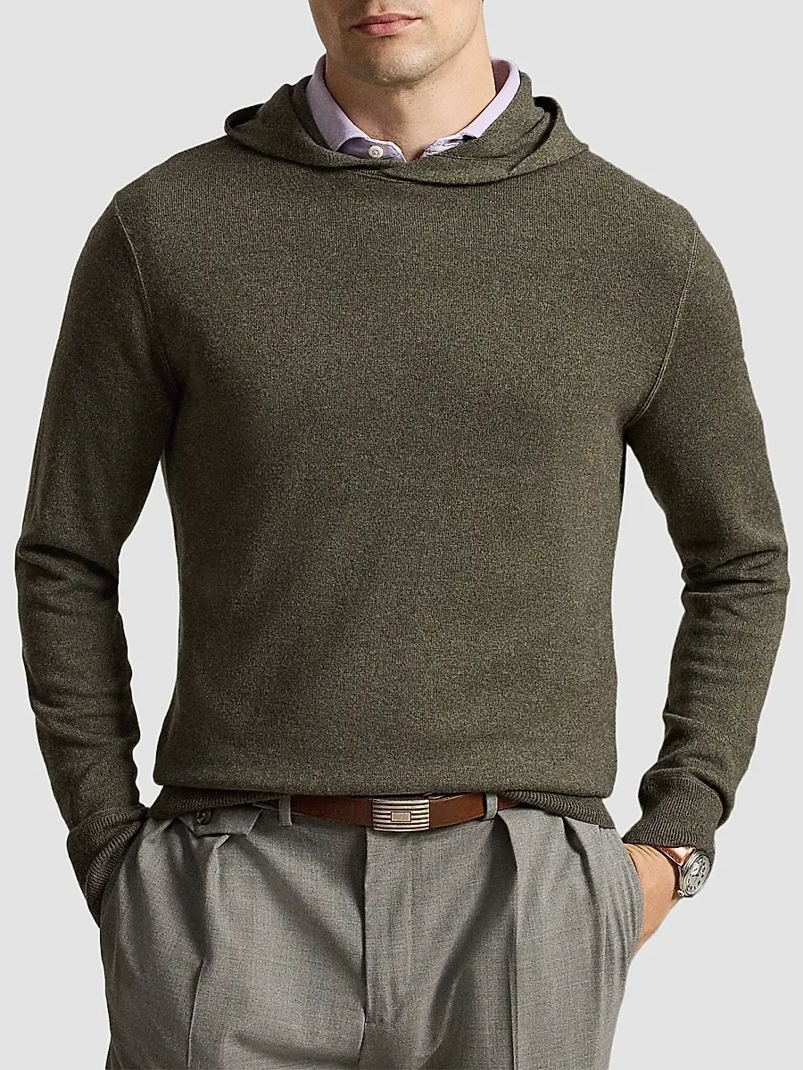 Polo Ralph Lauren Men's Washable Cashmere Knit Hoodie | Thumbnail 4