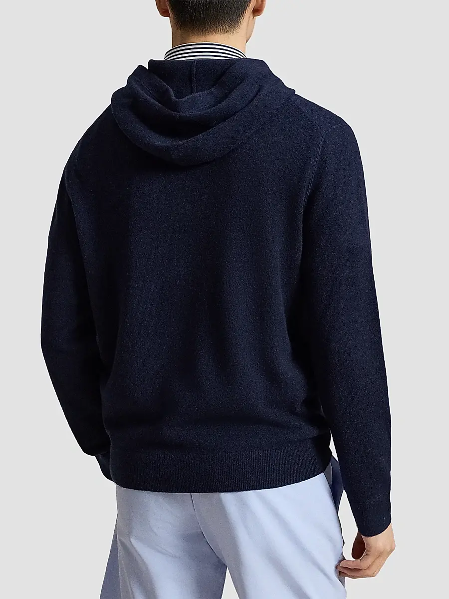 Polo Ralph Lauren Men's Washable Cashmere Knit Hoodie | Thumbnail 3