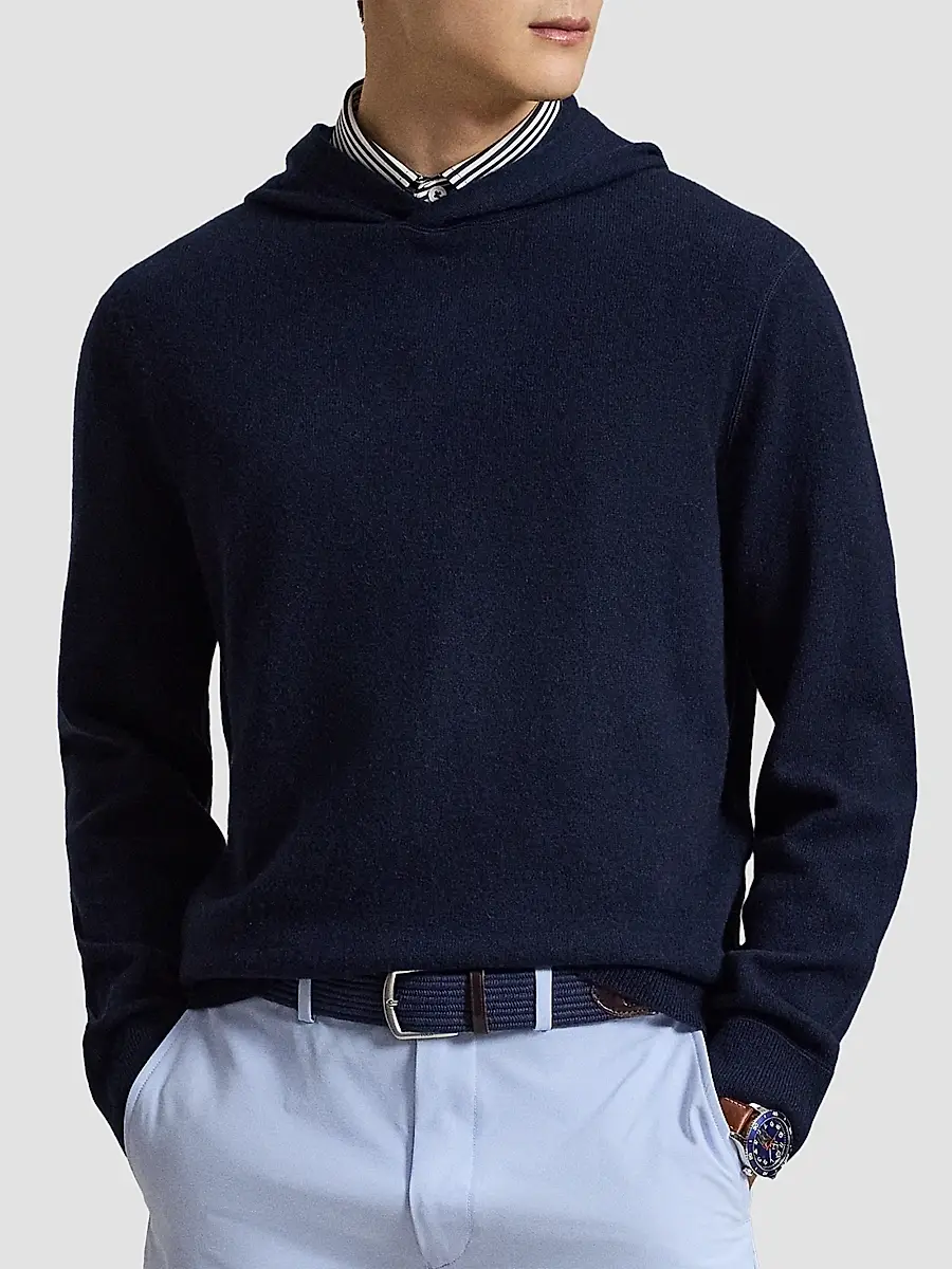 Polo Ralph Lauren Men's Washable Cashmere Knit Hoodie | Thumbnail 4
