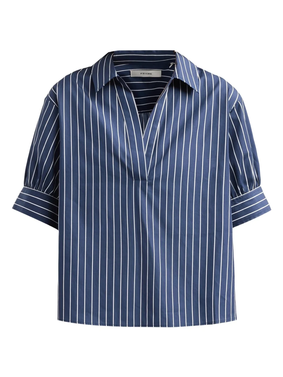 Frame Women's The Popover Striped Cotton Top