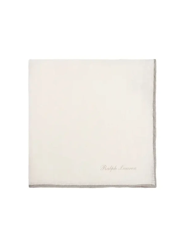Men's Linen Tipped Pocket Square