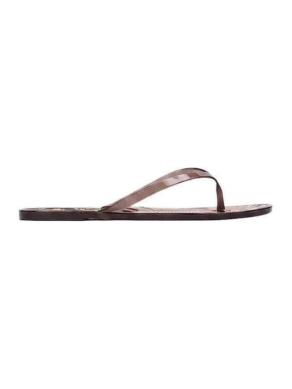 Black Suede Studio Women's Crystal PVC Flip Flops