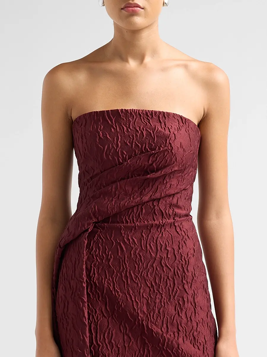 MONIQUE LHUILLIER Women's Floral-Sequined Strapless Column Gown | Thumbnail 5 MONIQUE LHUILLIER Women's Floral-Sequined Strapless Column Gown | Thumbnail 5