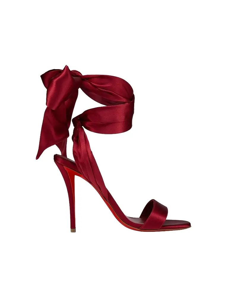Christian Louboutin Women's Miss Z Du Desert 100MM Satin Sandals | Image 1 Christian Louboutin Women's Miss Z Du Desert 100MM Satin Sandals | Image 1