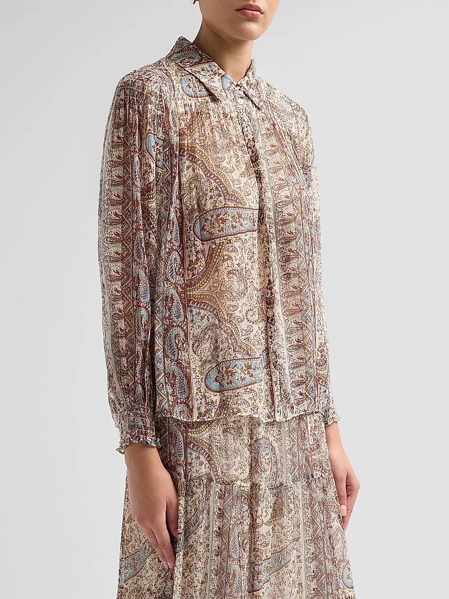 Ba&sh Women's Cleo Paisley Print Shirt | Thumbnail 4 Ba&sh Women's Cleo Paisley Print Shirt | Thumbnail 4