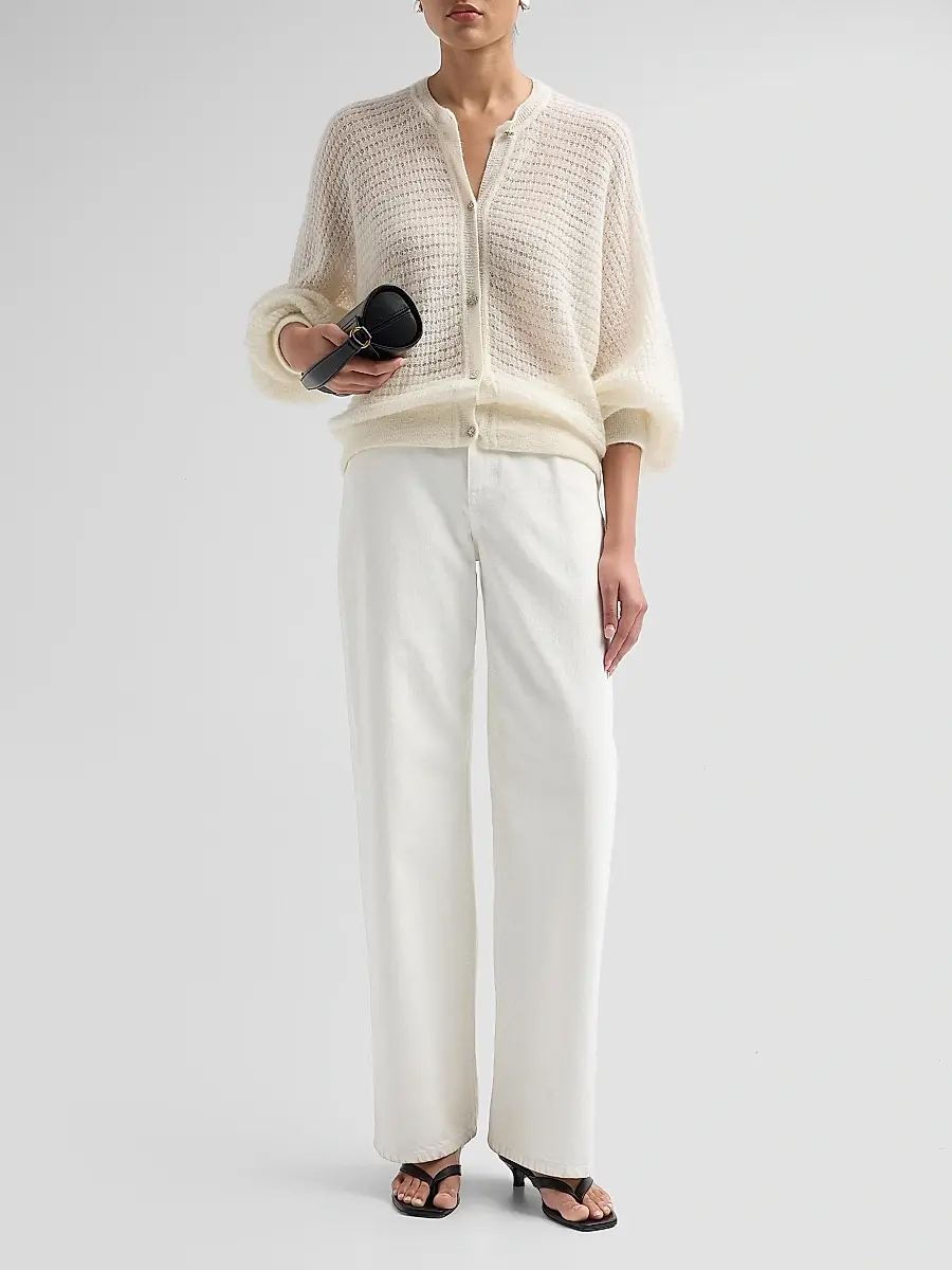 Ba&sh Women's Isolar Pointelle-Knit Cardigan | Thumbnail 2 Ba&sh Women's Isolar Pointelle-Knit Cardigan | Thumbnail 2