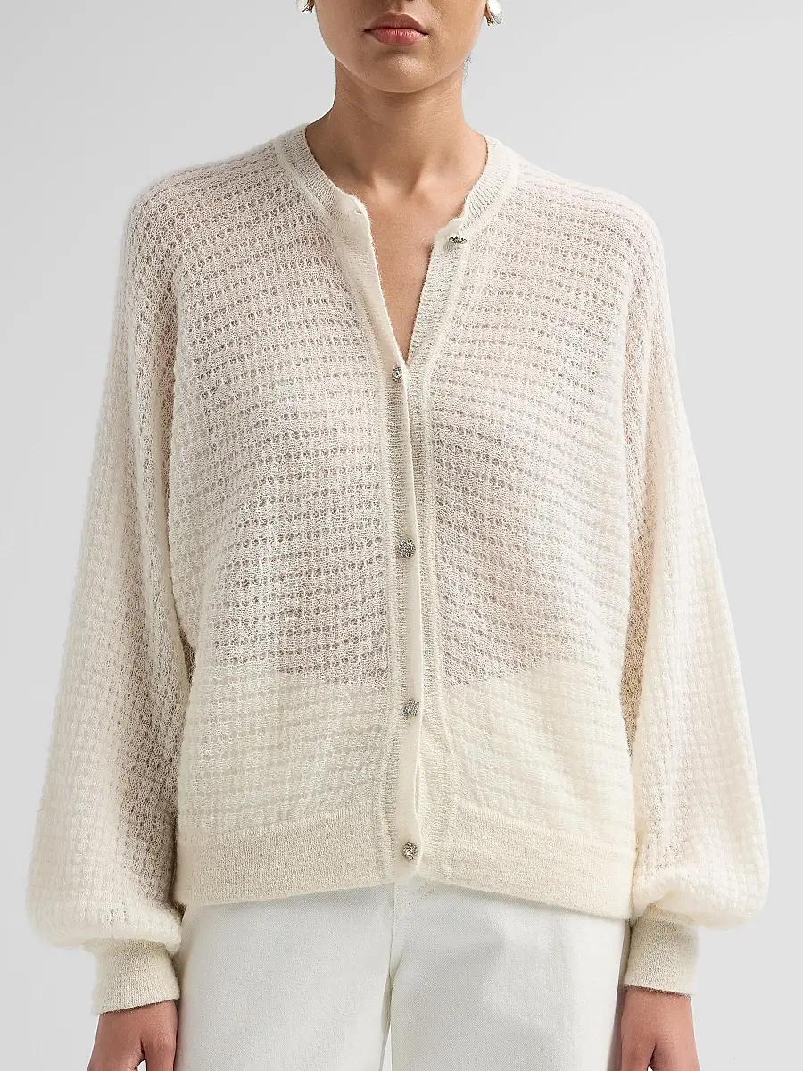 Ba&sh Women's Isolar Pointelle-Knit Cardigan | Thumbnail 5 Ba&sh Women's Isolar Pointelle-Knit Cardigan | Thumbnail 5
