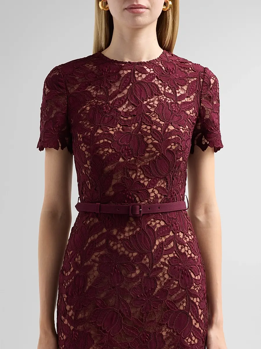 Self-Portrait Women's Lace Belted Midi Dress | Thumbnail 5 Self-Portrait Women's Lace Belted Midi Dress | Thumbnail 5