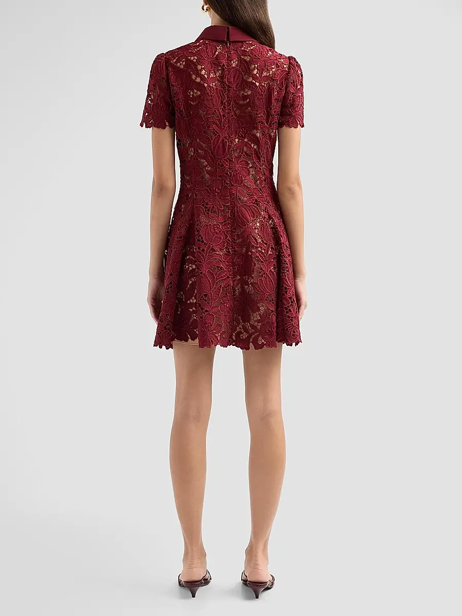 Self-Portrait Women's Lace Mini Shirtdress | Thumbnail 3 Self-Portrait Women's Lace Mini Shirtdress | Thumbnail 3