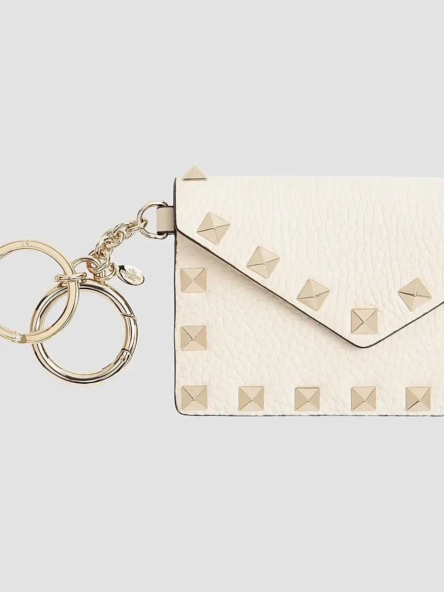 Valentino Women's Rockstud Charm in Grainy Calfskin - Ivory | Thumbnail 3 Valentino Women's Rockstud Charm in Grainy Calfskin - Ivory | Thumbnail 3