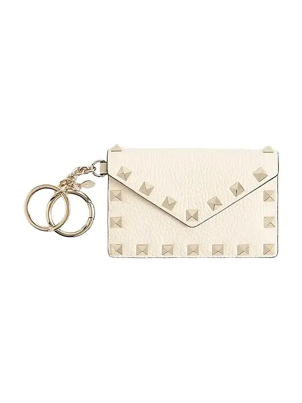 Women's Rockstud Charm in Grainy Calfskin - Ivory Women's Rockstud Charm in Grainy Calfskin - Ivory