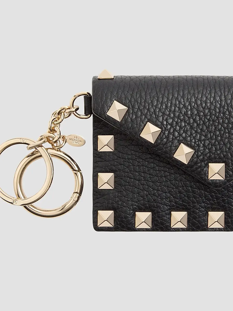 Valentino Women's Rockstud Charm in Grainy Calfskin - Black | Thumbnail 3 Valentino Women's Rockstud Charm in Grainy Calfskin - Black | Thumbnail 3