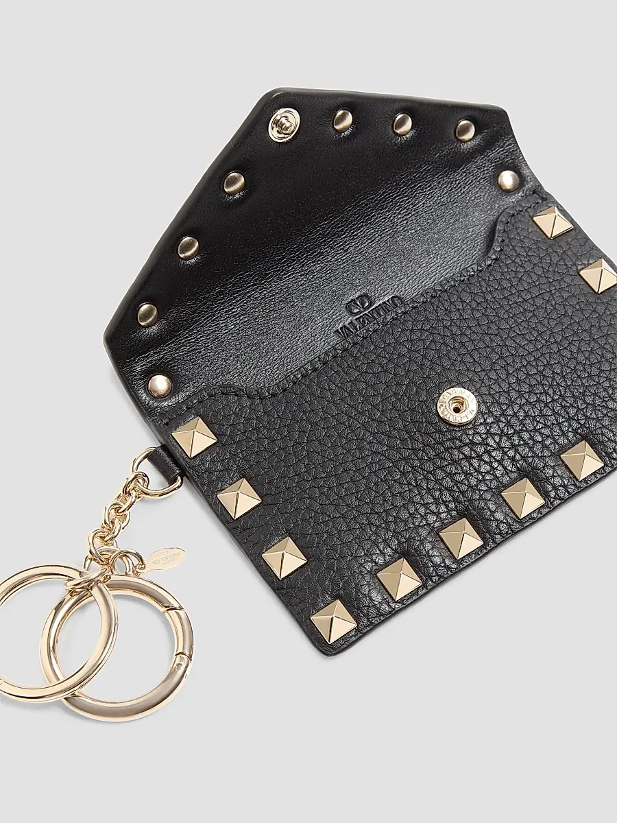 Valentino Women's Rockstud Charm in Grainy Calfskin - Black | Thumbnail 4 Valentino Women's Rockstud Charm in Grainy Calfskin - Black | Thumbnail 4