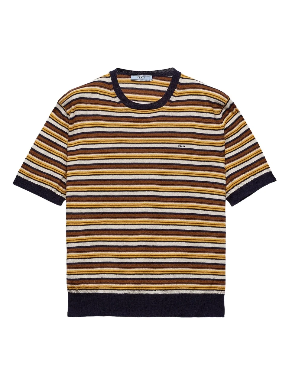 Women's Short-Sleeved Striped Cashmere Sweater Women's Short-Sleeved Striped Cashmere Sweater