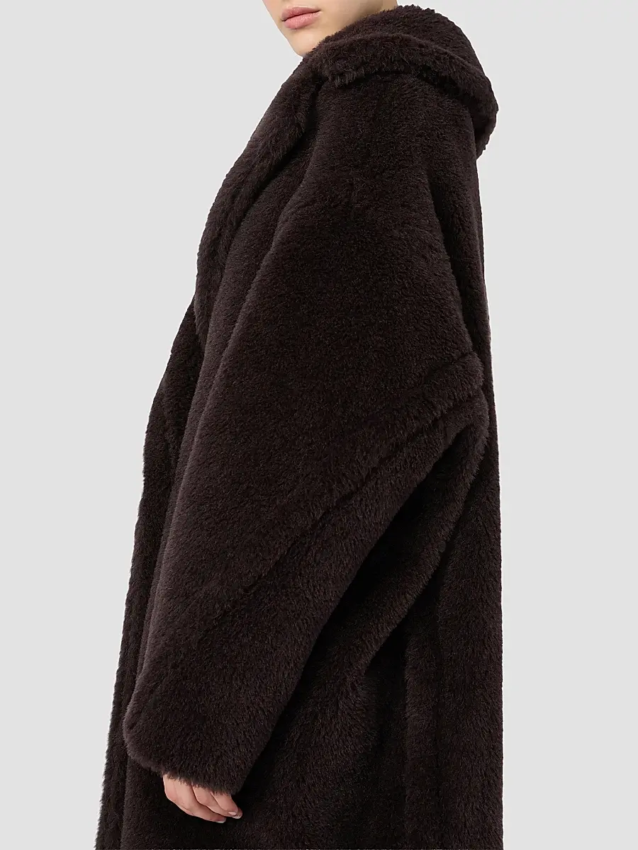 Max Mara Women's Teddy Bear Icon Coat in Alpaca and Wool - Dark Brown | Thumbnail 5 Max Mara Women's Teddy Bear Icon Coat in Alpaca and Wool - Dark Brown | Thumbnail 5
