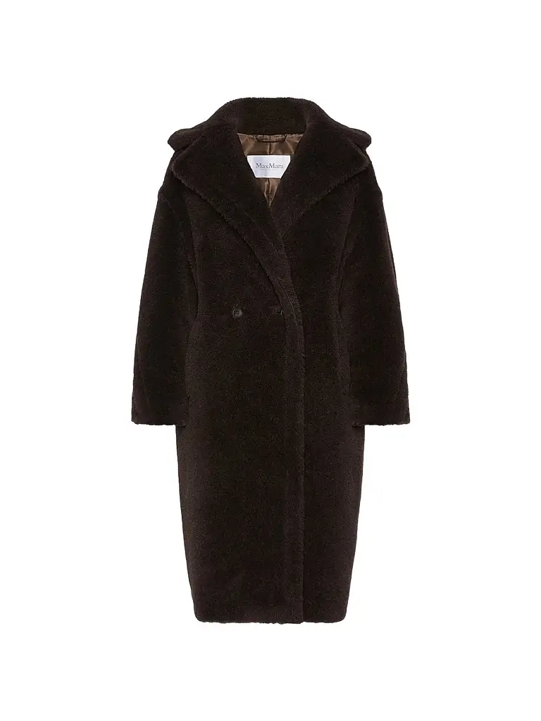 Max Mara Women's Teddy Bear Icon Coat in Alpaca and Wool - Dark Brown | Image 1 Max Mara Women's Teddy Bear Icon Coat in Alpaca and Wool - Dark Brown | Image 1