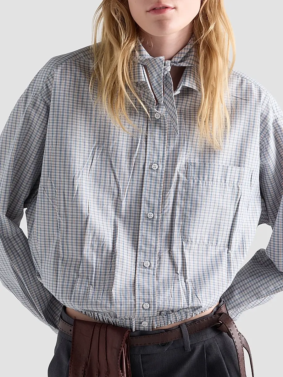 Prada Women's Madras Fabric Shirt | Thumbnail 3 Prada Women's Madras Fabric Shirt | Thumbnail 3