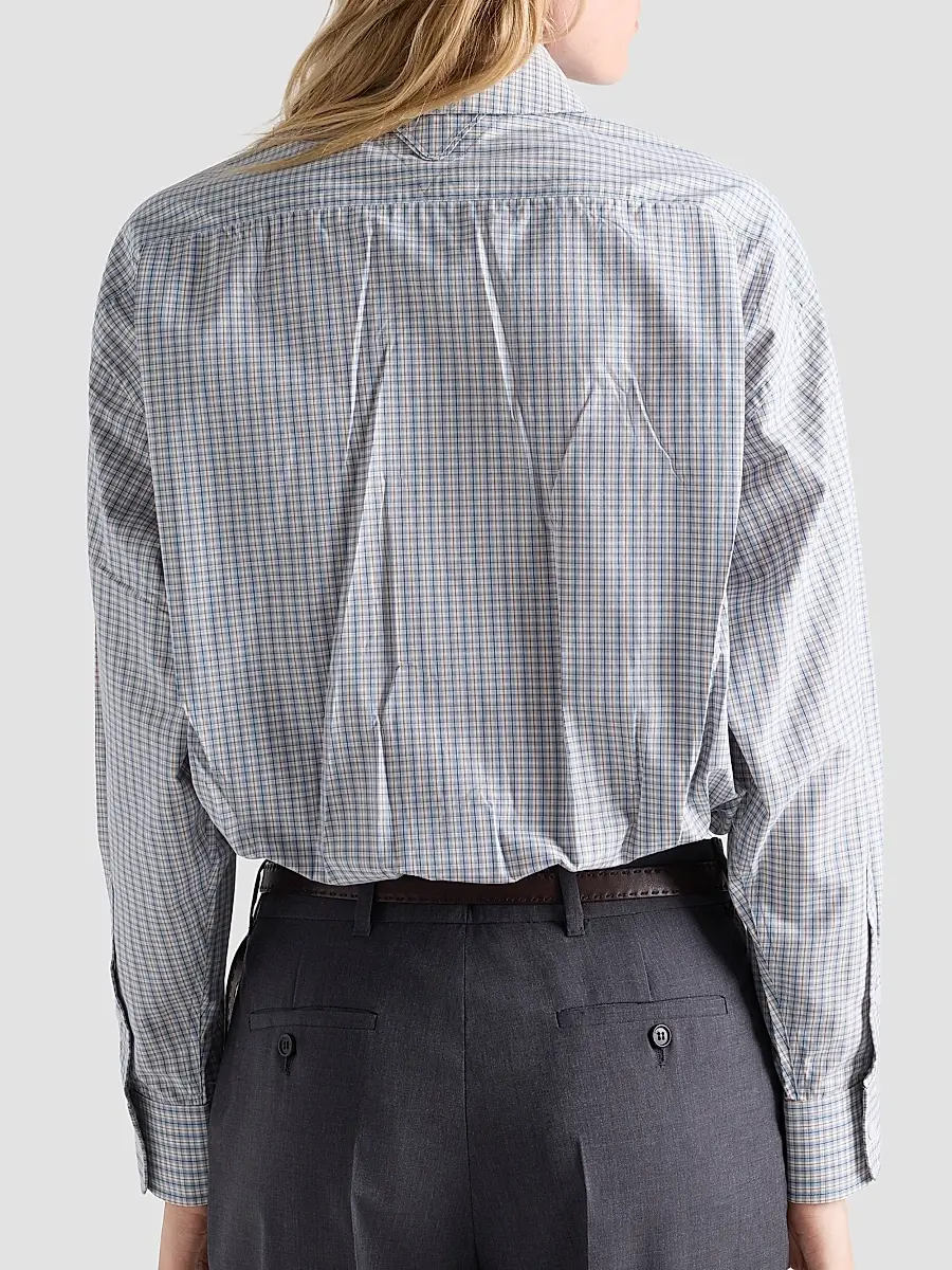 Prada Women's Madras Fabric Shirt | Thumbnail 4 Prada Women's Madras Fabric Shirt | Thumbnail 4