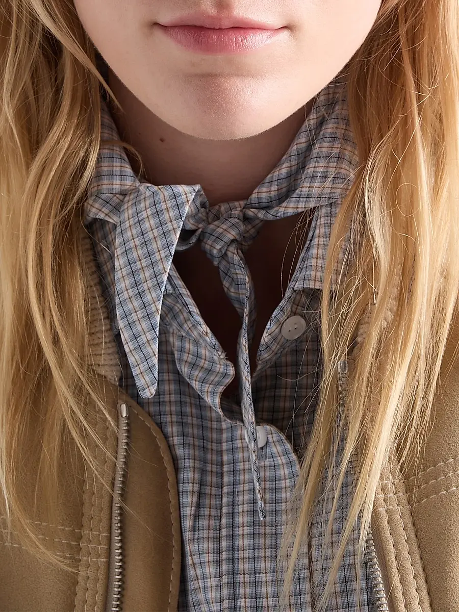 Prada Women's Madras Fabric Shirt | Thumbnail 6 Prada Women's Madras Fabric Shirt | Thumbnail 6