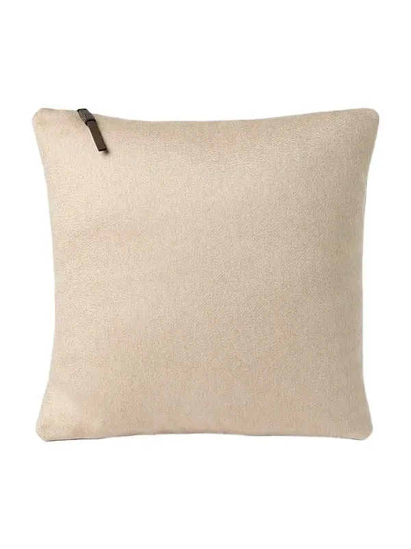 Brunello Cucinelli Large Double Cashmere Beaver Cloth Cushion