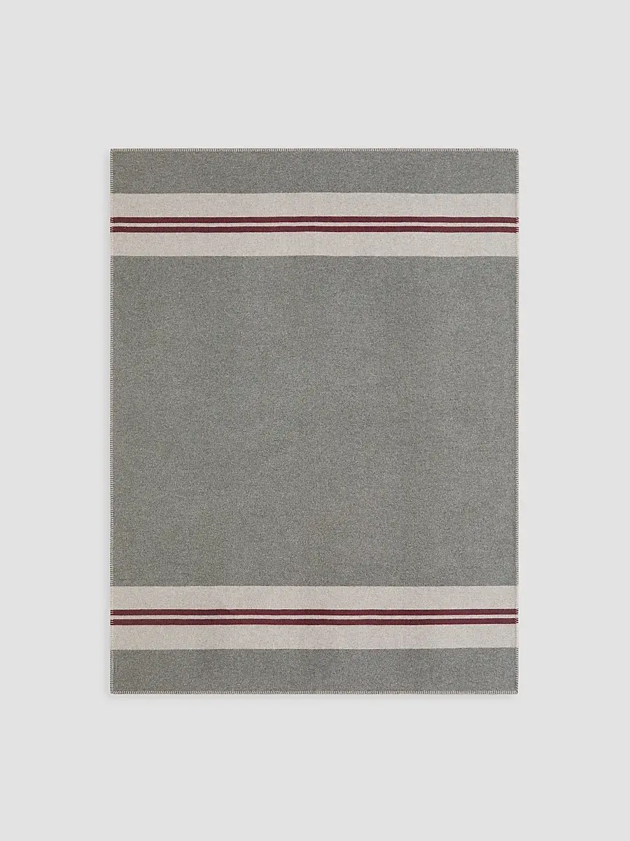 Brunello Cucinelli Cashmere Regimental Stripe Double Knit Throw | Thumbnail 2 Brunello Cucinelli Cashmere Regimental Stripe Double Knit Throw | Thumbnail 2