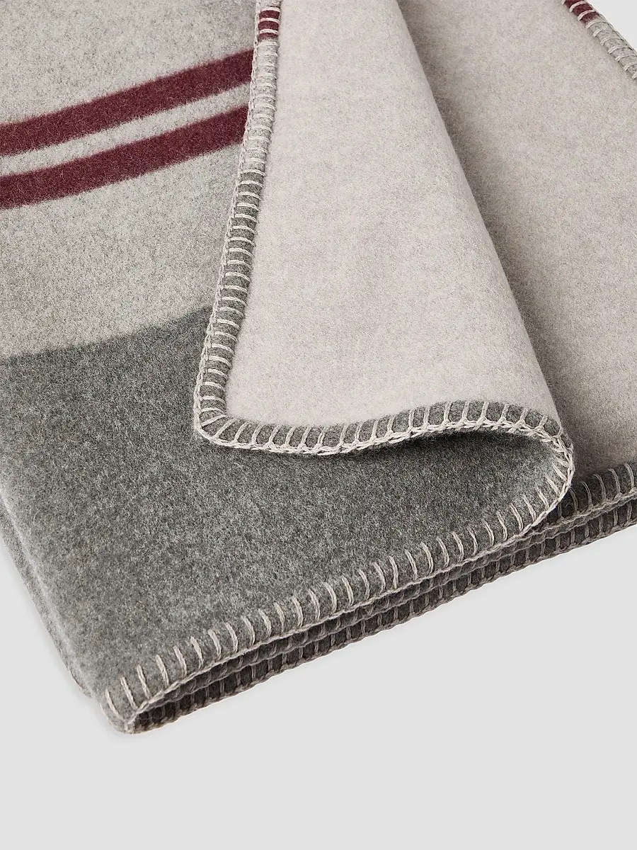 Brunello Cucinelli Cashmere Regimental Stripe Double Knit Throw | Thumbnail 3 Brunello Cucinelli Cashmere Regimental Stripe Double Knit Throw | Thumbnail 3