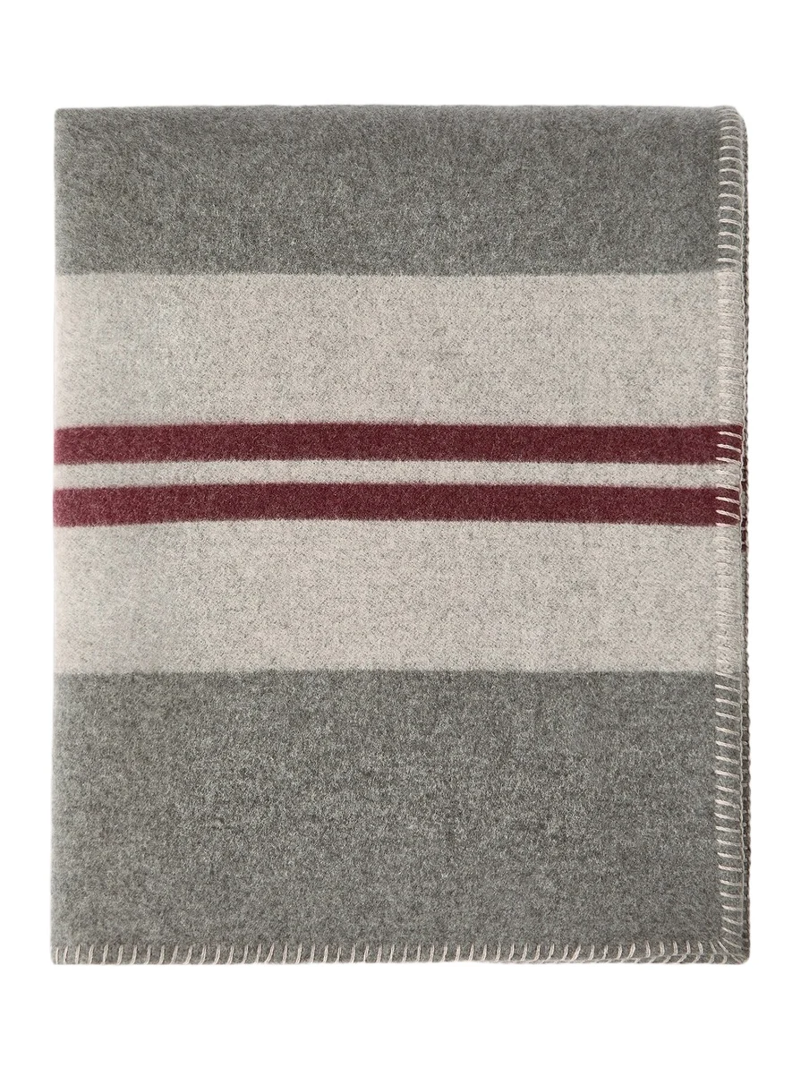 Brunello Cucinelli Cashmere Regimental Stripe Double Knit Throw