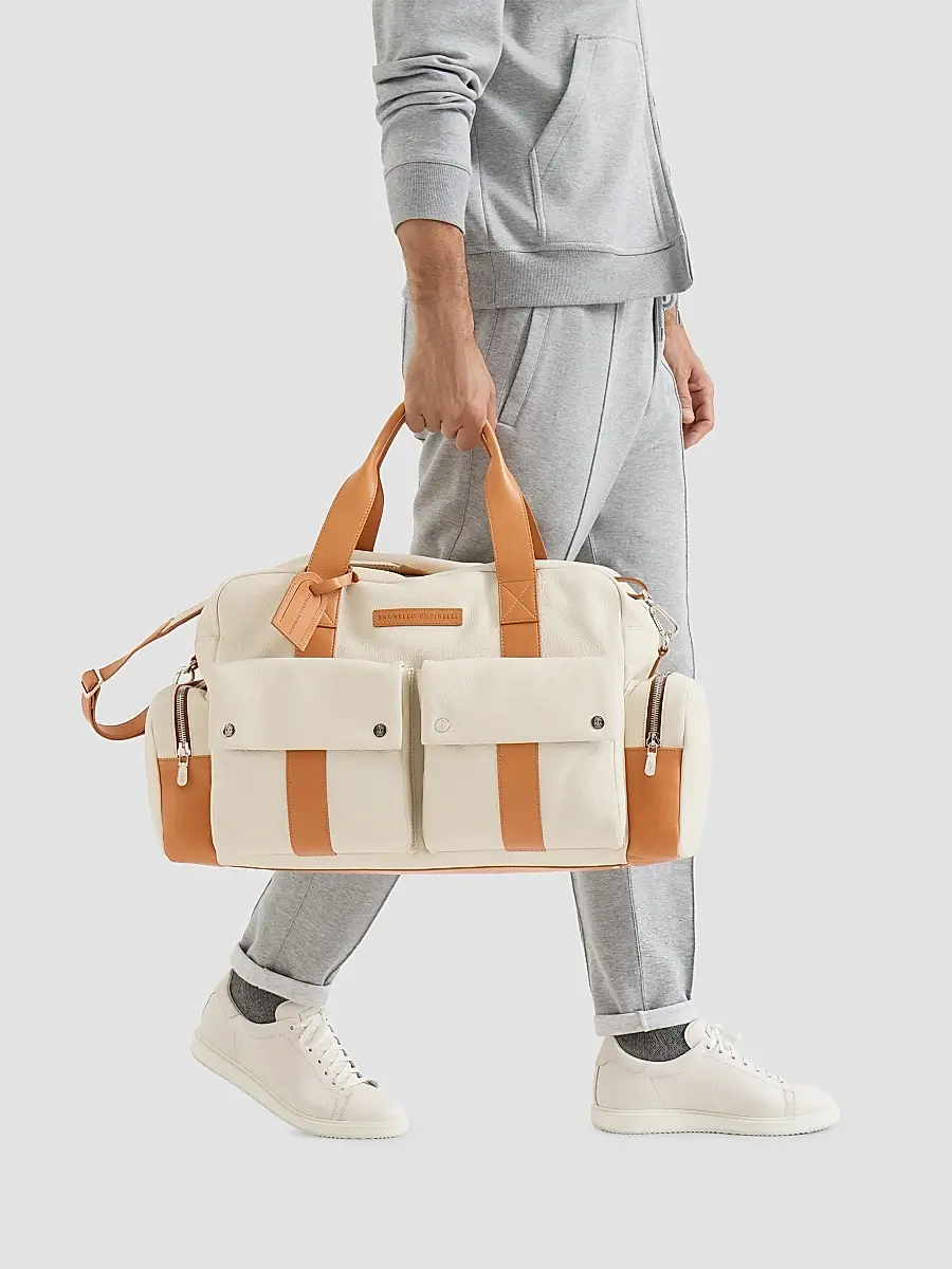 Brunello Cucinelli Men's Grained Calfskin Leisure Bag | Thumbnail 5 Brunello Cucinelli Men's Grained Calfskin Leisure Bag | Thumbnail 5