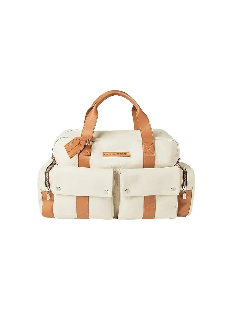 Brunello Cucinelli Men's Grained Calfskin Leisure Bag