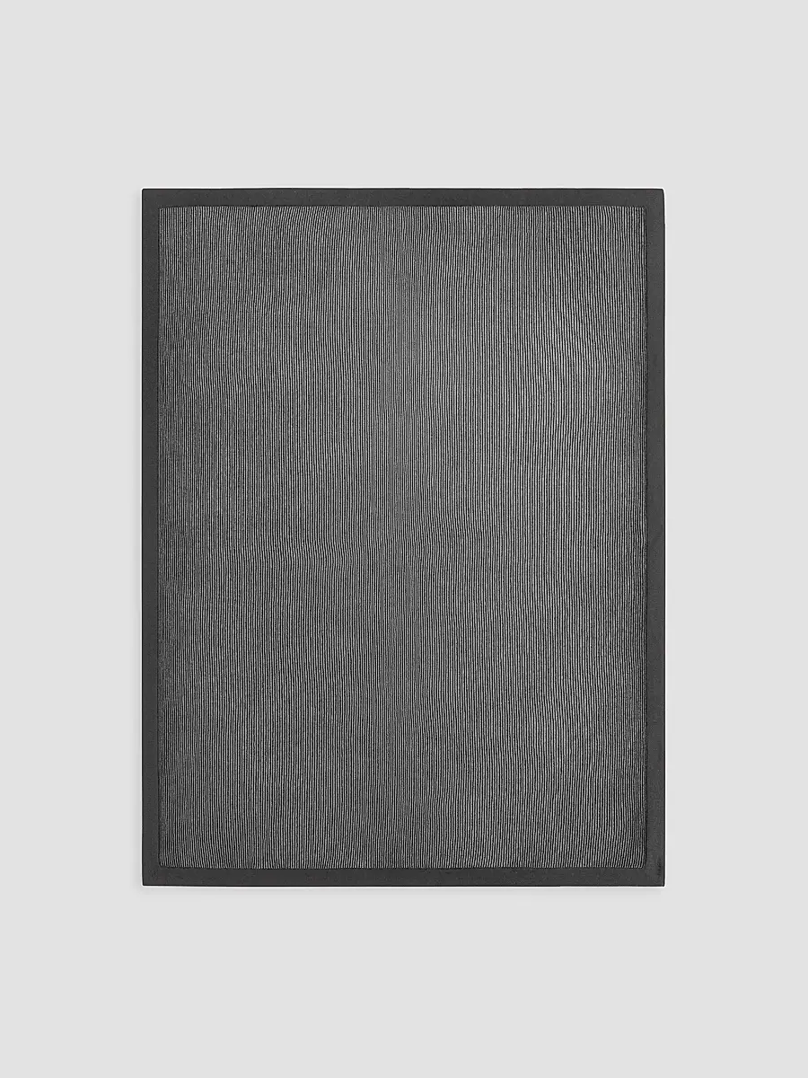 Brunello Cucinelli Cashmere English Rib Knit Throw with Contrast Borders - Lead | Thumbnail 2