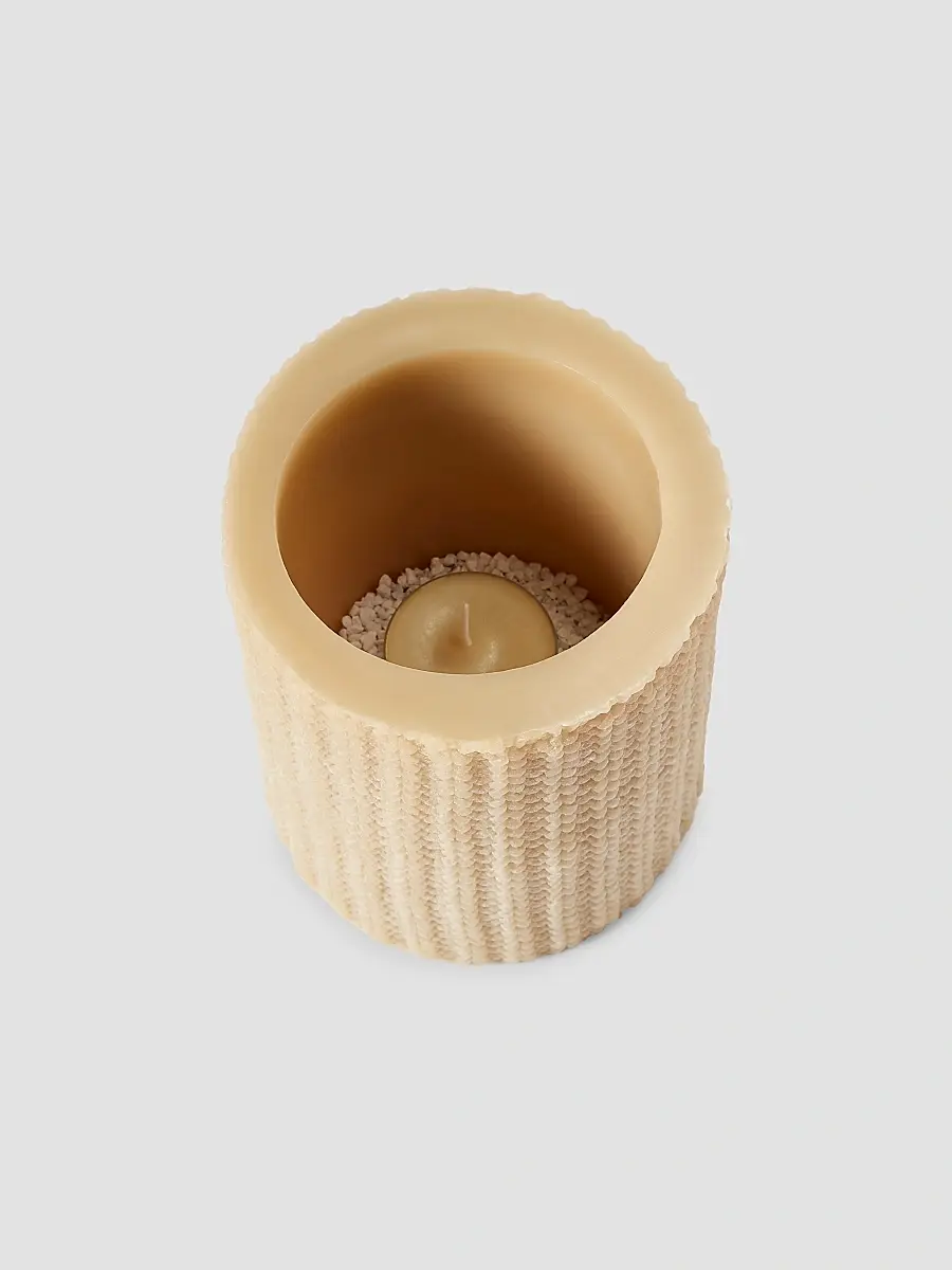 Brunello Cucinelli Large Wax Lantern with English Rib Knit Effect | Thumbnail 2