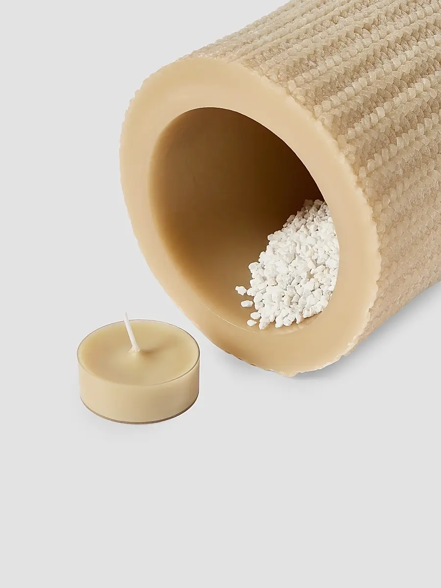 Brunello Cucinelli Large Wax Lantern with English Rib Knit Effect | Thumbnail 3