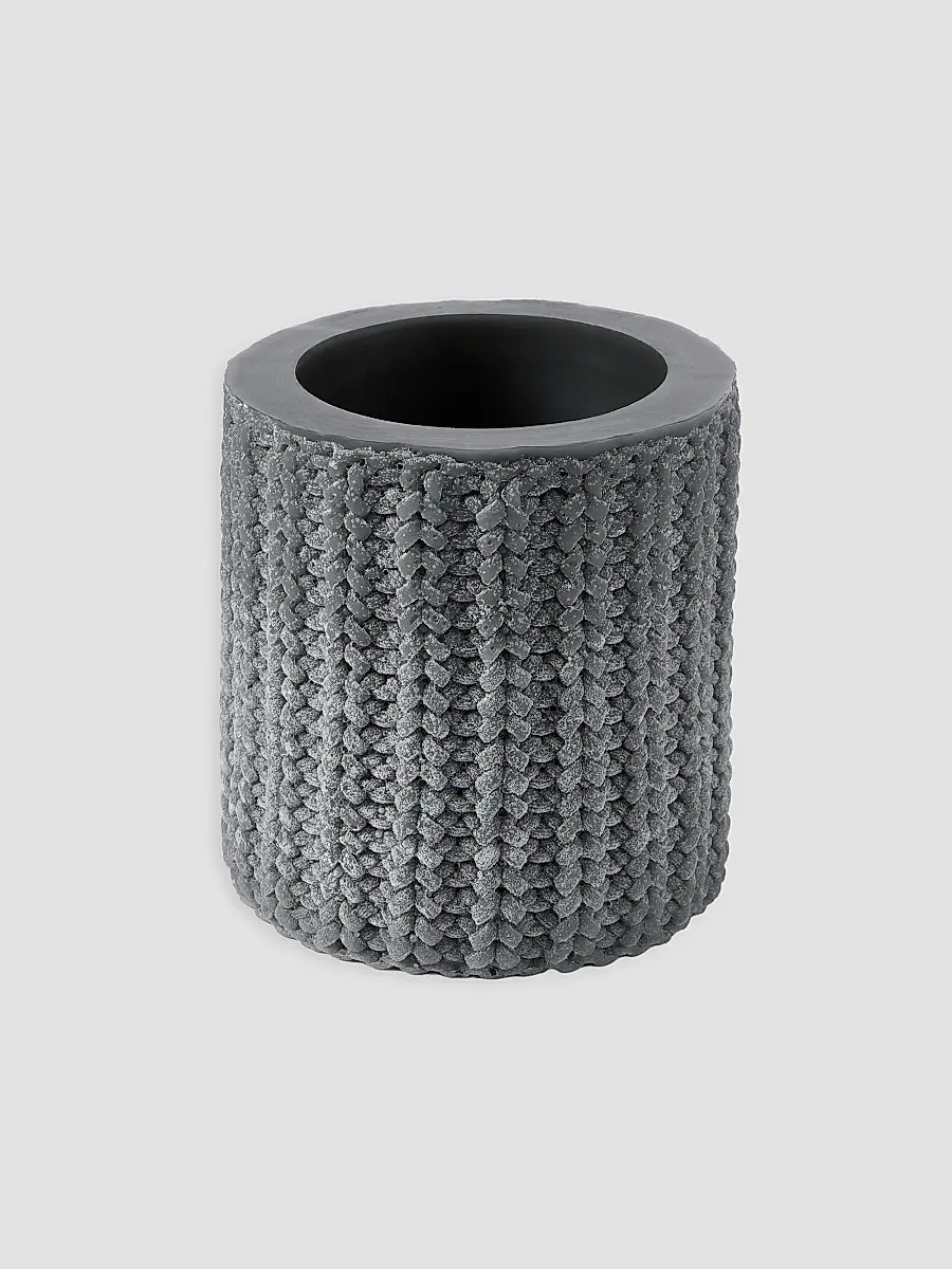 Brunello Cucinelli Small Wax Lantern with English Rib Knit Effect | Thumbnail 3 Brunello Cucinelli Small Wax Lantern with English Rib Knit Effect | Thumbnail 3