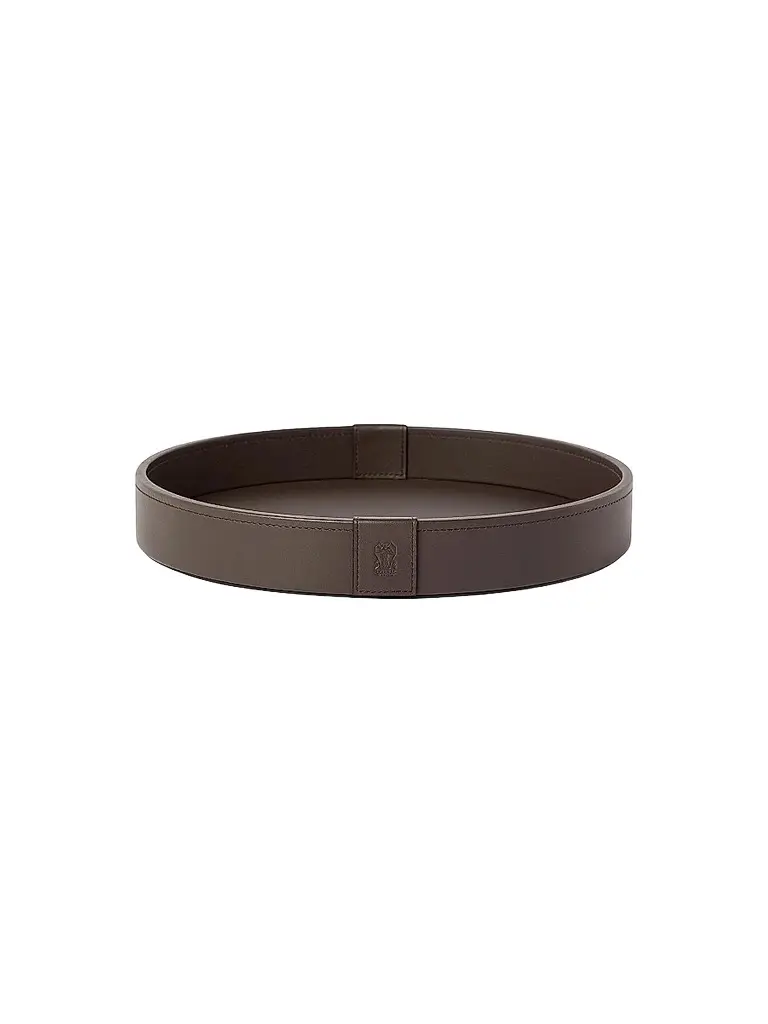 Brunello Cucinelli Small Wooden Tray with Leather Cover | Image 1 Brunello Cucinelli Small Wooden Tray with Leather Cover | Image 1
