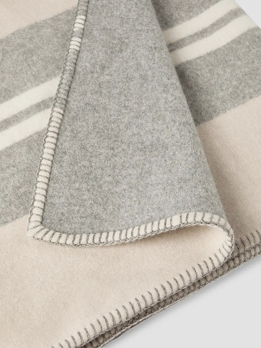 Brunello Cucinelli Cashmere Regimental Stripe Double Knit Throw | Thumbnail 3 Brunello Cucinelli Cashmere Regimental Stripe Double Knit Throw | Thumbnail 3
