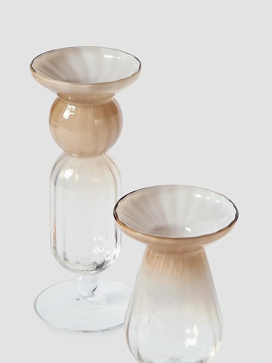 Brunello Cucinelli Pair of Murano Glass Candlestick Holders | Thumbnail 3 Brunello Cucinelli Pair of Murano Glass Candlestick Holders | Thumbnail 3