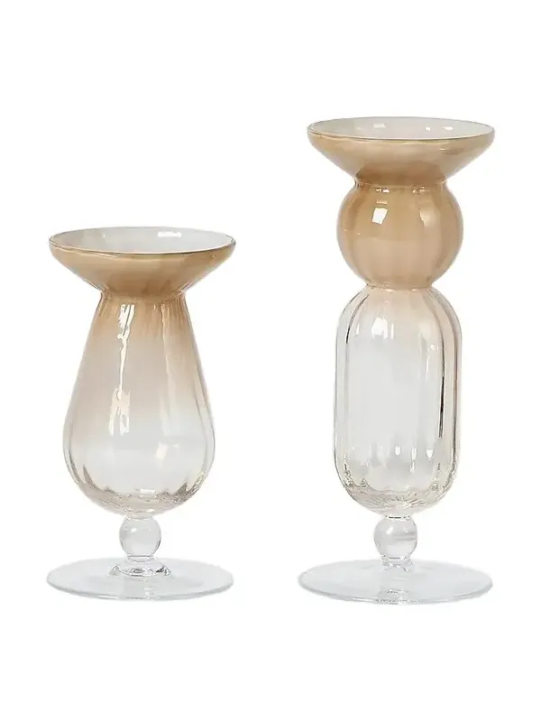 Brunello Cucinelli Pair of Murano Glass Candlestick Holders