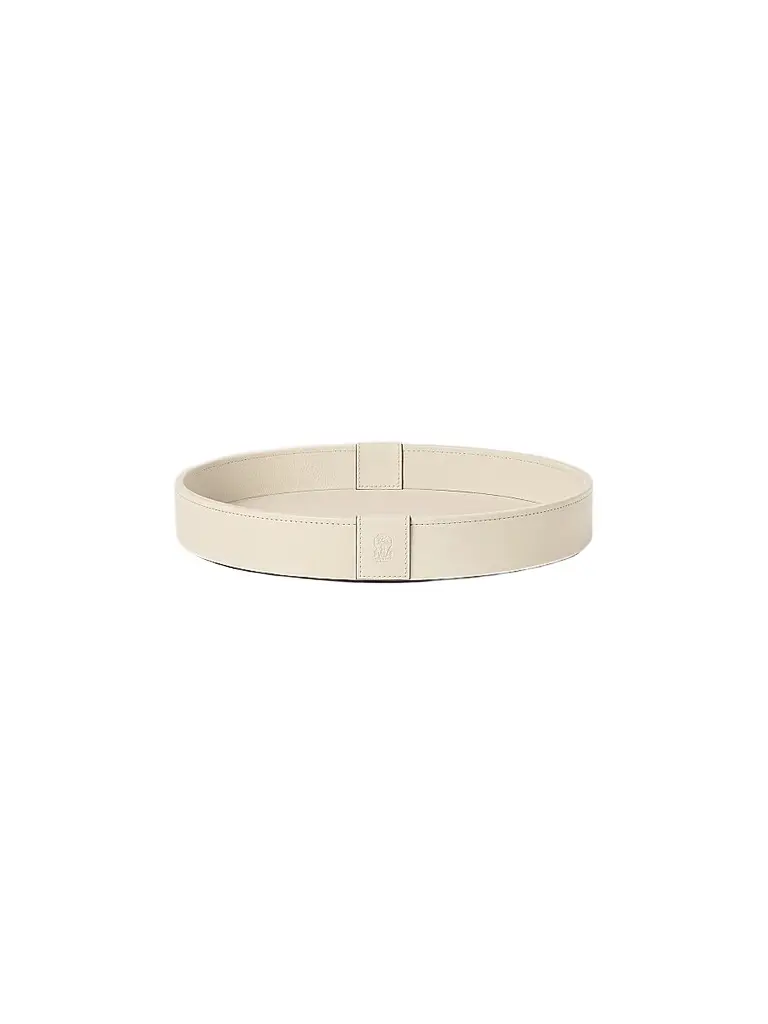 Brunello Cucinelli Small Wooden Tray with Leather Cover | Image 1 Brunello Cucinelli Small Wooden Tray with Leather Cover | Image 1