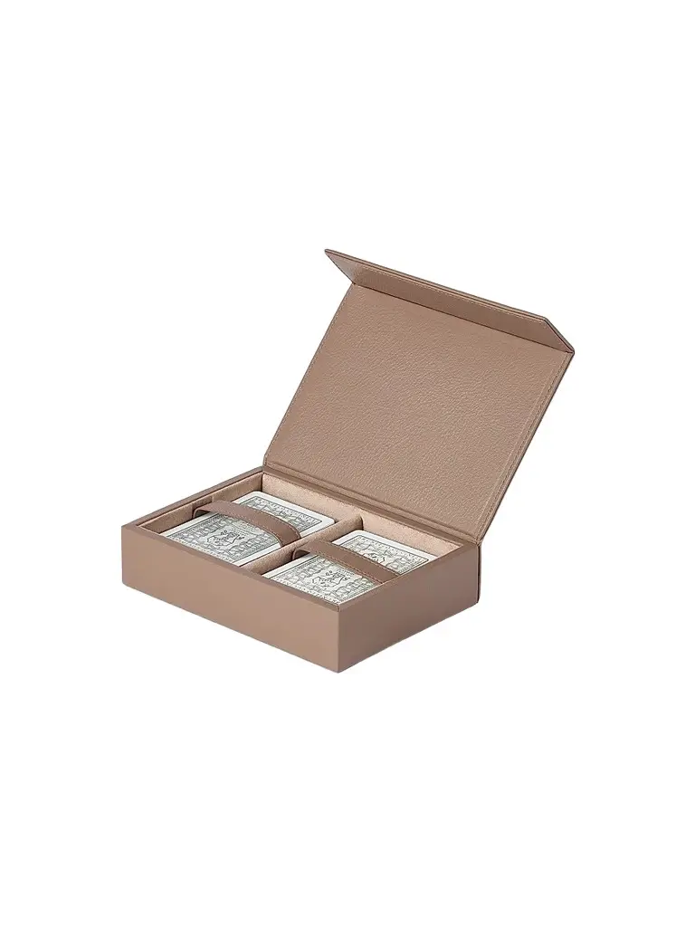 Brunello Cucinelli Playing Cards Set with Leather Case - Brown | Image 1 Brunello Cucinelli Playing Cards Set with Leather Case - Brown | Image 1