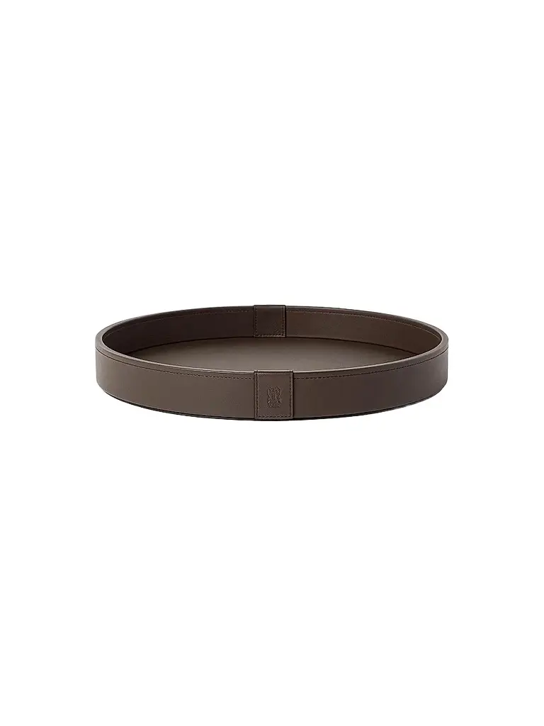 Brunello Cucinelli Wooden Tray with Leather Cover | Image 1 Brunello Cucinelli Wooden Tray with Leather Cover | Image 1