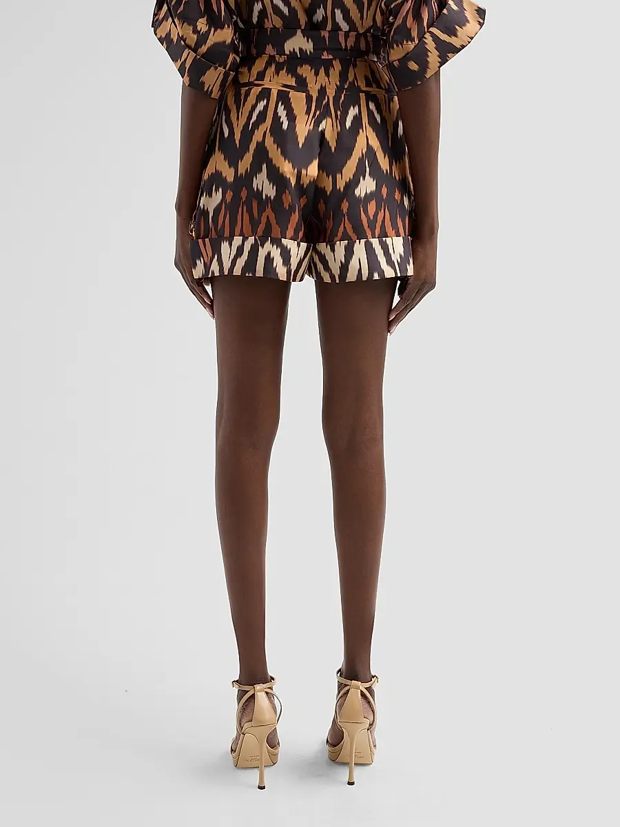 Zimmermann Women's Aster Silk Ikat-Inspired Shorts | Thumbnail 3