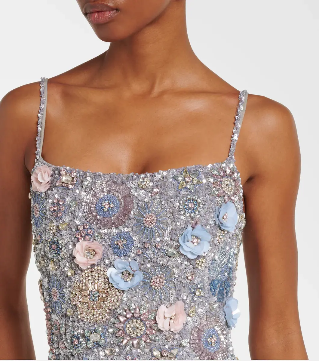 RACHEL GILBERT Embellished floral-appliqué midi dress | Thumbnail 6 RACHEL GILBERT Embellished floral-appliqué midi dress | Thumbnail 6