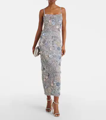 RACHEL GILBERT Embellished floral-appliqué midi dress | Thumbnail 9 RACHEL GILBERT Embellished floral-appliqué midi dress | Thumbnail 9