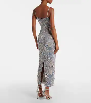 RACHEL GILBERT Embellished floral-appliqué midi dress | Thumbnail 10 RACHEL GILBERT Embellished floral-appliqué midi dress | Thumbnail 10