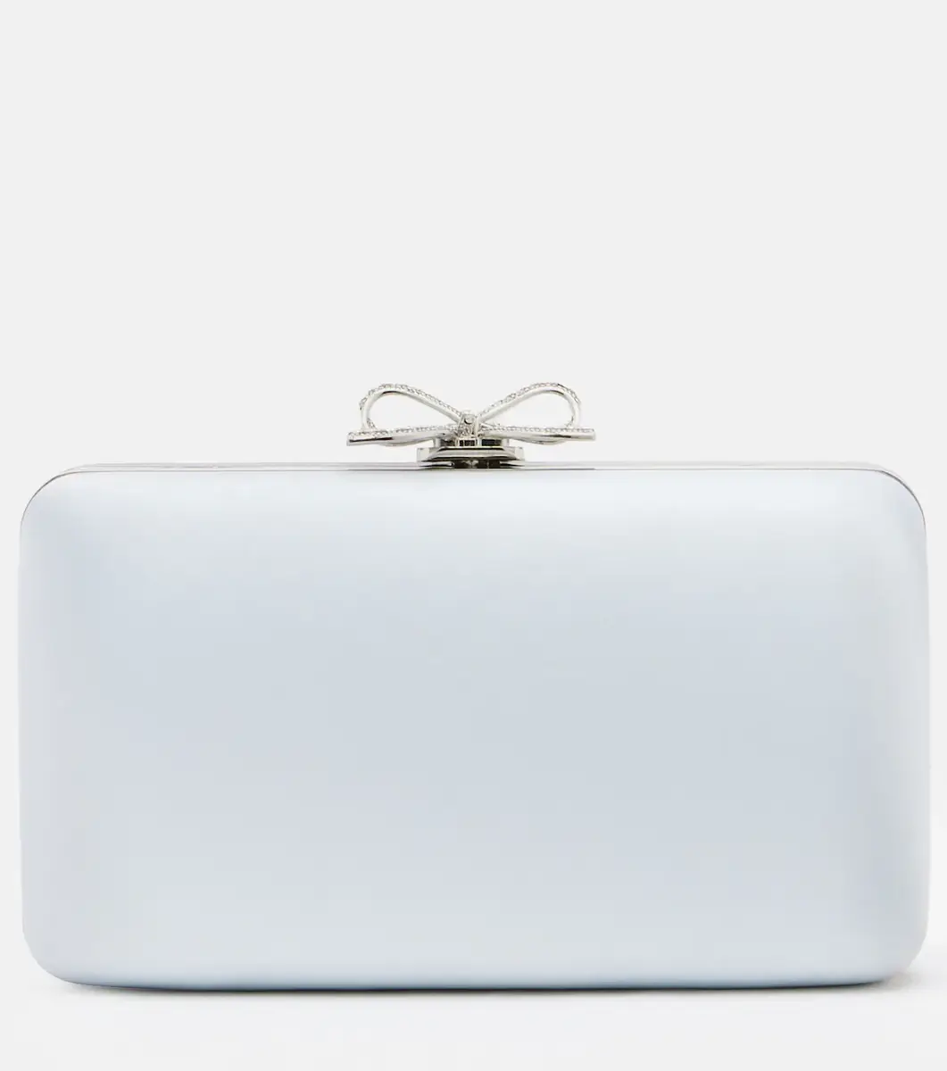 Self-Portrait Bow embellished satin clutch | Thumbnail 2 Self-Portrait Bow embellished satin clutch | Thumbnail 2