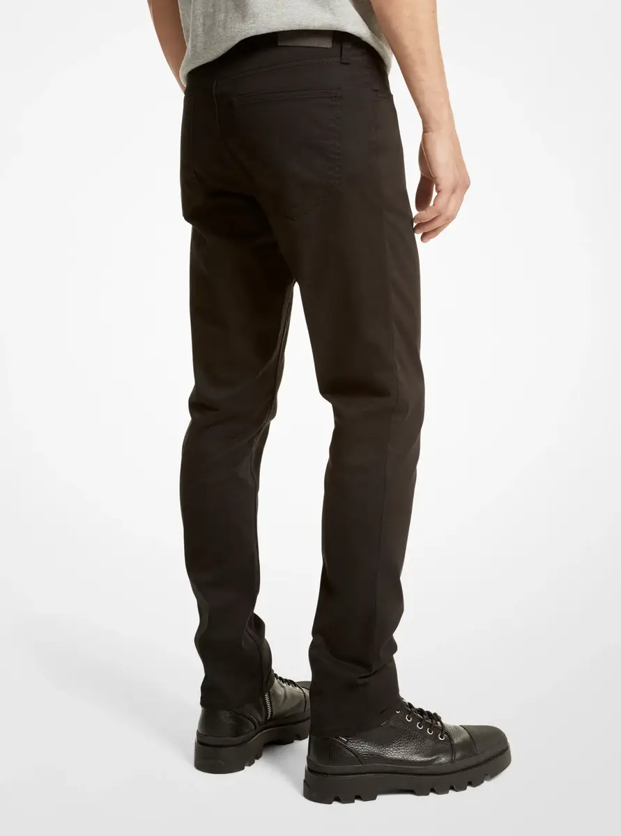 Michael Kors Collection Parker Slim-Fit Stretch-Twill Pants in Black | Thumbnail 2 Michael Kors Collection Parker Slim-Fit Stretch-Twill Pants in Black | Thumbnail 2