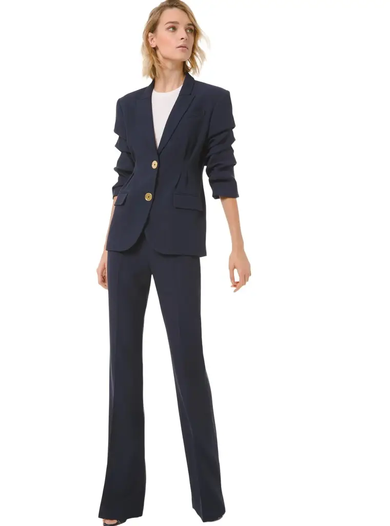 Michael Kors Collection Double Crepe Sablé Flared Trousers | Image 1 Michael Kors Collection Double Crepe Sablé Flared Trousers | Image 1