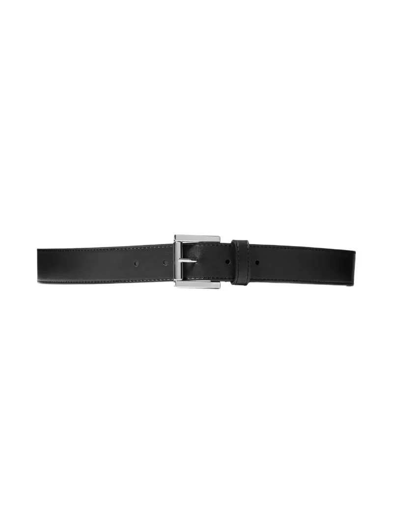 Michael Kors Collection Leather Trouser Belt in Black